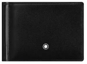 Montblanc Black Leather Meisterstuck 6cc Wallet with Money Clip