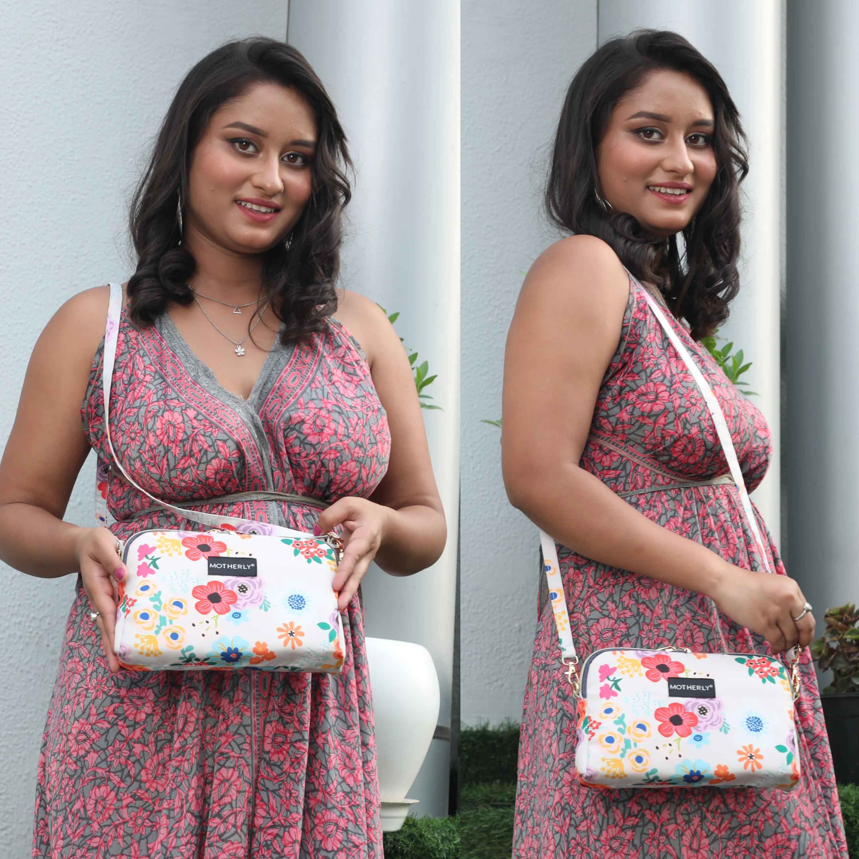 Motherly Diaper Organization Pouches, Pretty Travel Toiletry Bag Set for Women, Stylish Party Clutch or Handbag