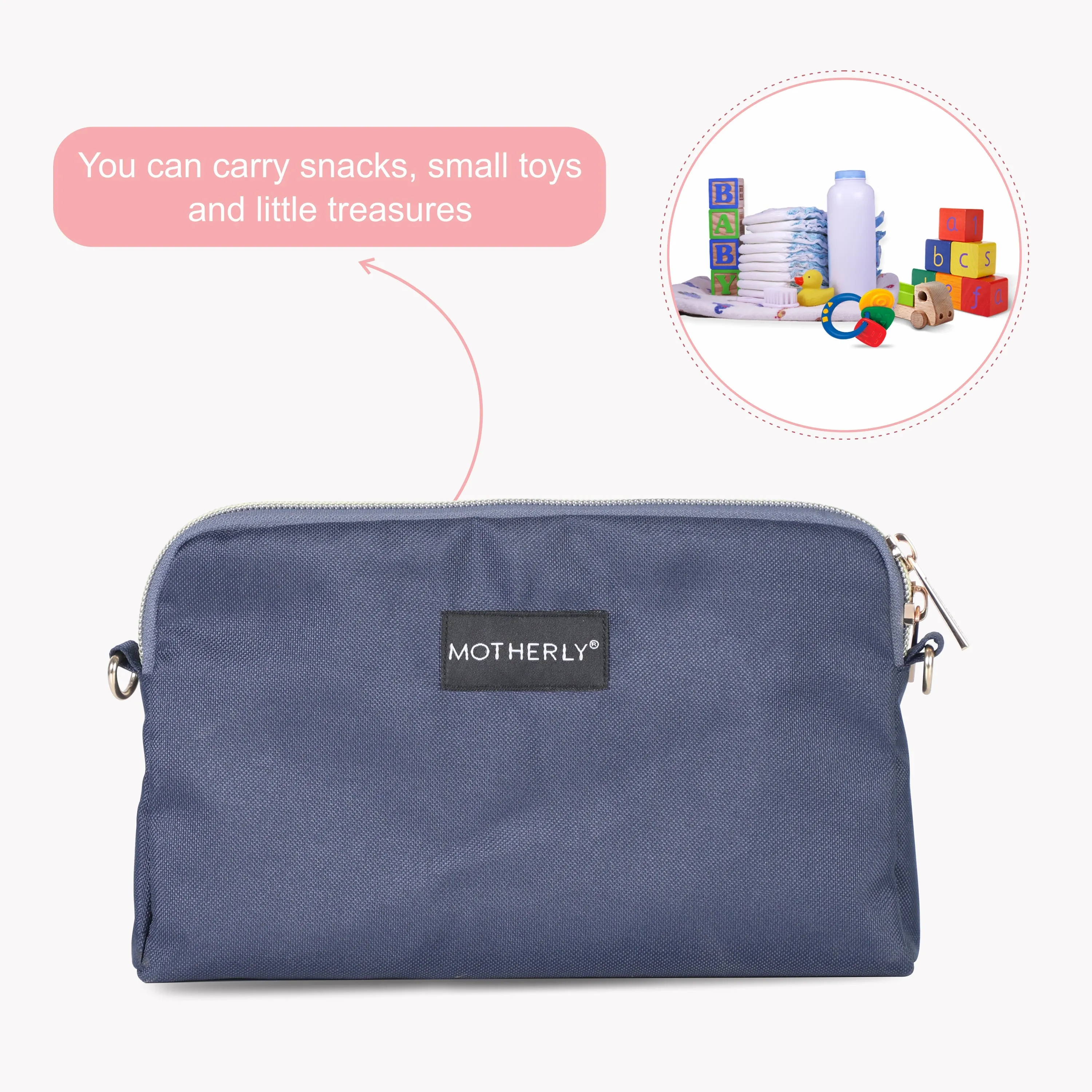 Motherly Diaper Organization Pouches, Pretty Travel Toiletry Bag Set for Women, Stylish Party Clutch or Handbag