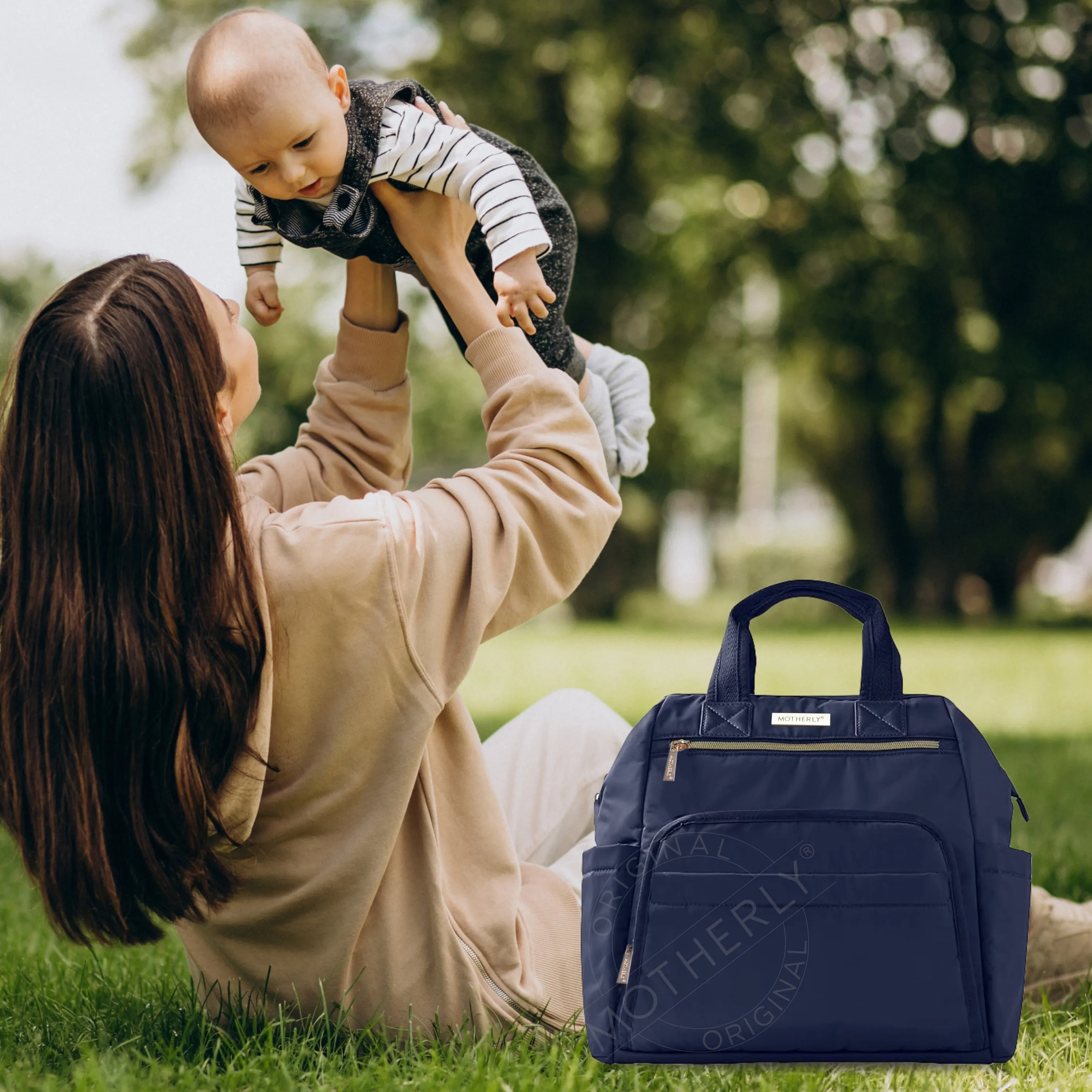 Motherly Evoke Diaper Bag for Mothers for Travel, Maternity Bag for Newborn Baby, Mother Travelling Bag, Multiple Pocket Water Resistant Hospital Bag for moms with Warranty & Offers