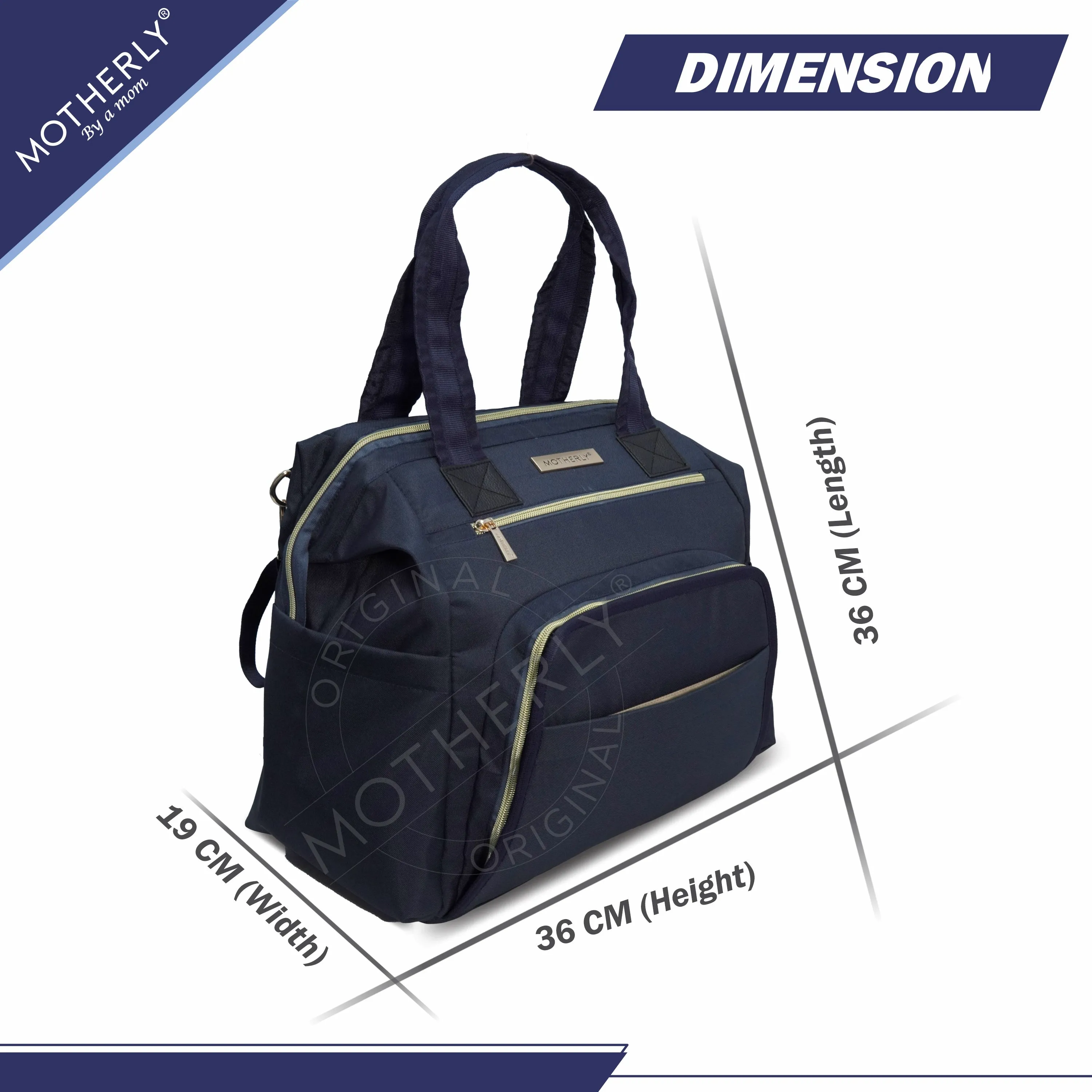 Motherly Evoke Diaper Bag for Mothers for Travel, Maternity Bag for Newborn Baby, Mother Travelling Bag, Multiple Pocket Water Resistant Hospital Bag for moms with Warranty & Offers
