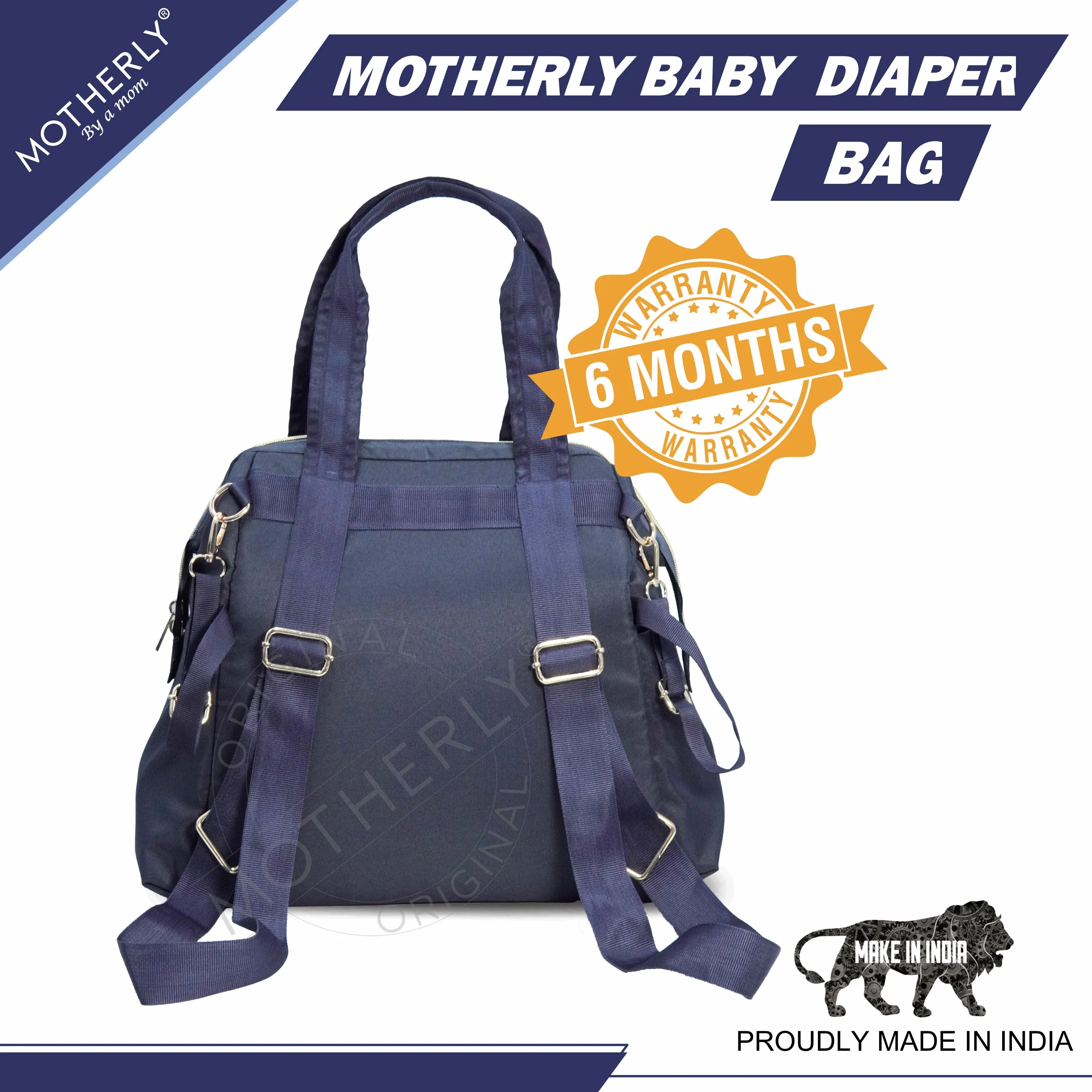 Motherly Evoke Diaper Bag for Mothers for Travel, Maternity Bag for Newborn Baby, Mother Travelling Bag, Multiple Pocket Water Resistant Hospital Bag for moms with Warranty & Offers