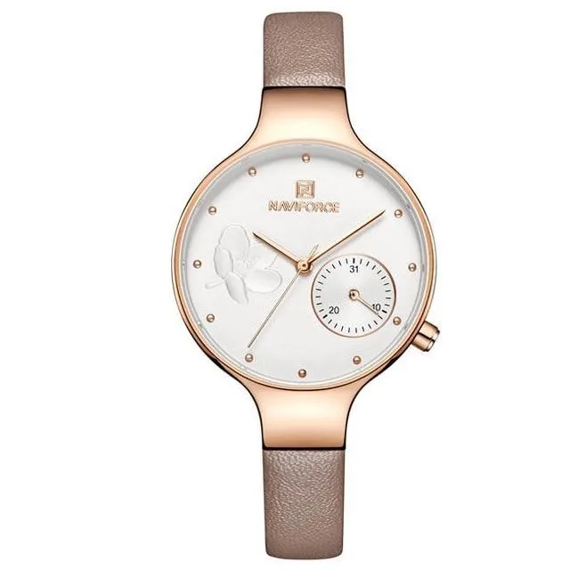 Naviforce Women's Leather Fashion Watch