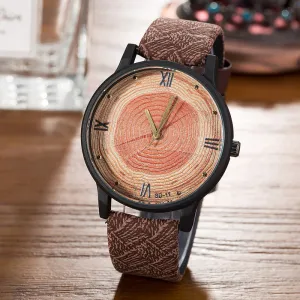 New 2017 Wood Retro Women Casual Watches Brand Vintage Leather ladies Quartz Clock Hours Woman Fashion Face Wooden dress Watch
