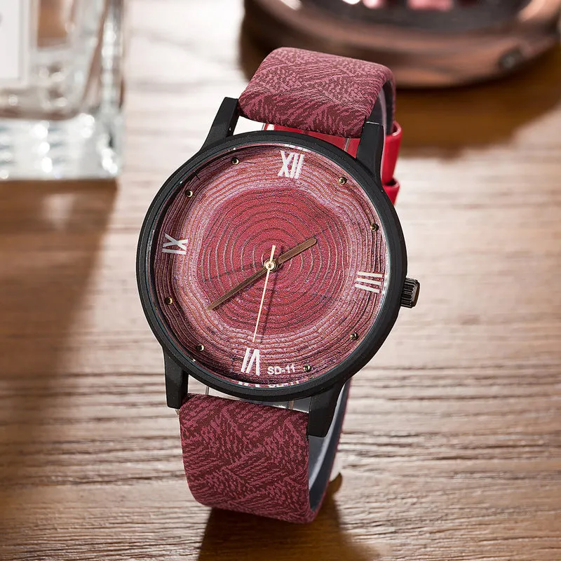 New 2017 Wood Retro Women Casual Watches Brand Vintage Leather ladies Quartz Clock Hours Woman Fashion Face Wooden dress Watch