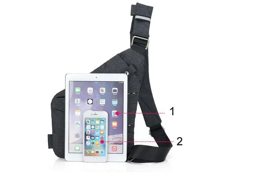 Nylon Multi-pocket, Multi-functional Shoulder Bag