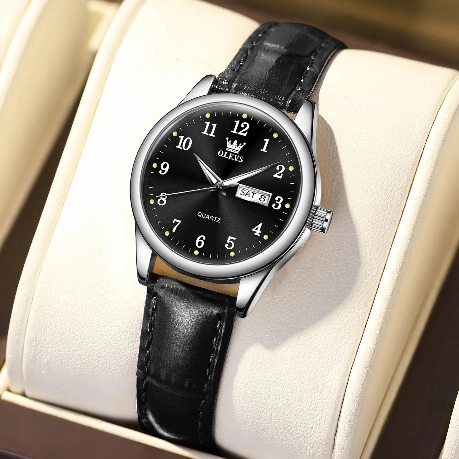 OLEVS Luxury Quartz Watch for Women Elegant Stainless Steel Women's Watches Gifts Waterproof Fashion Trend Simple Ladies Watch