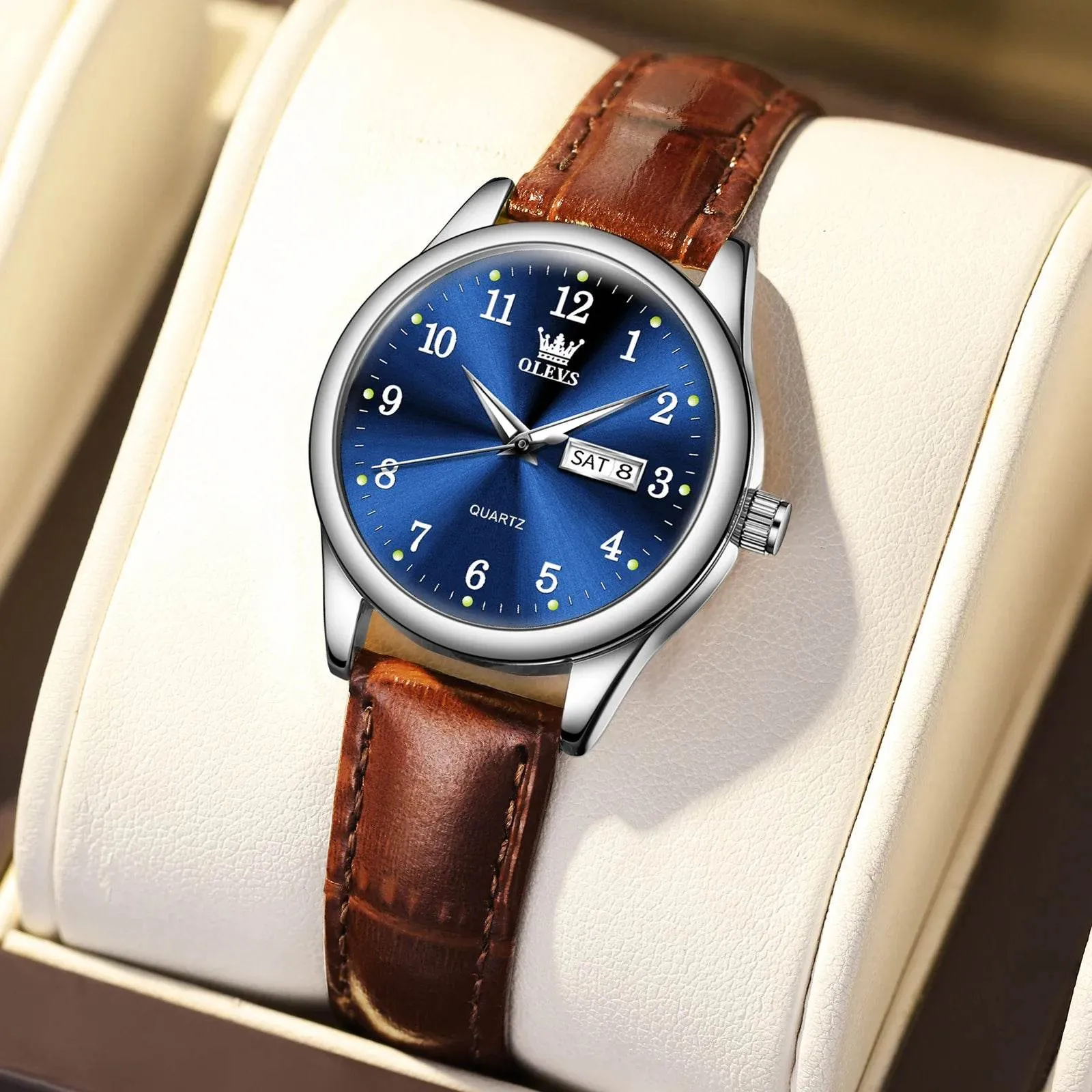 OLEVS Luxury Quartz Watch for Women Elegant Stainless Steel Women's Watches Gifts Waterproof Fashion Trend Simple Ladies Watch