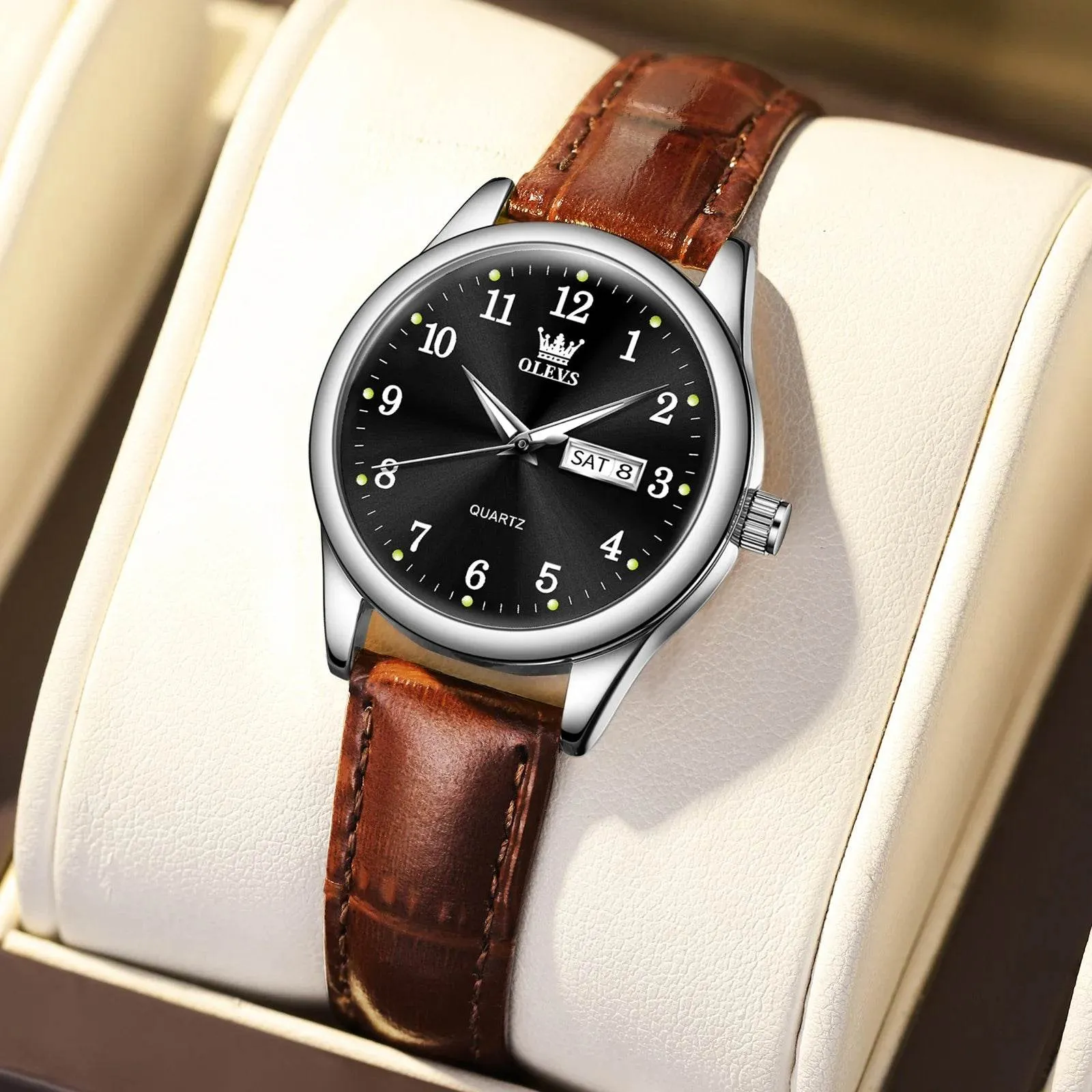 OLEVS Luxury Quartz Watch for Women Elegant Stainless Steel Women's Watches Gifts Waterproof Fashion Trend Simple Ladies Watch