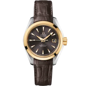Omega Seamaster Aqua Terra 150M 30 mm, steel - yellow gold on leather strap