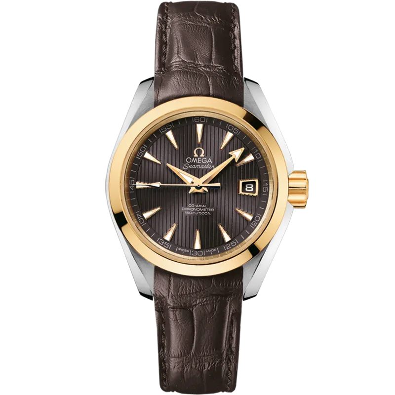 Omega Seamaster Aqua Terra 150M 30 mm, steel - yellow gold on leather strap