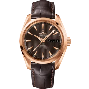 Omega Seamaster Aqua Terra 150M 38.5 mm, red gold on leather strap