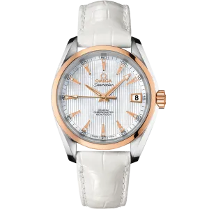 Omega Seamaster Aqua Terra 150M 38.5 mm, steel - red gold on leather strap