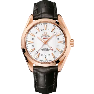 Omega Seamaster Aqua Terra 150M 43 mm, red gold on leather strap