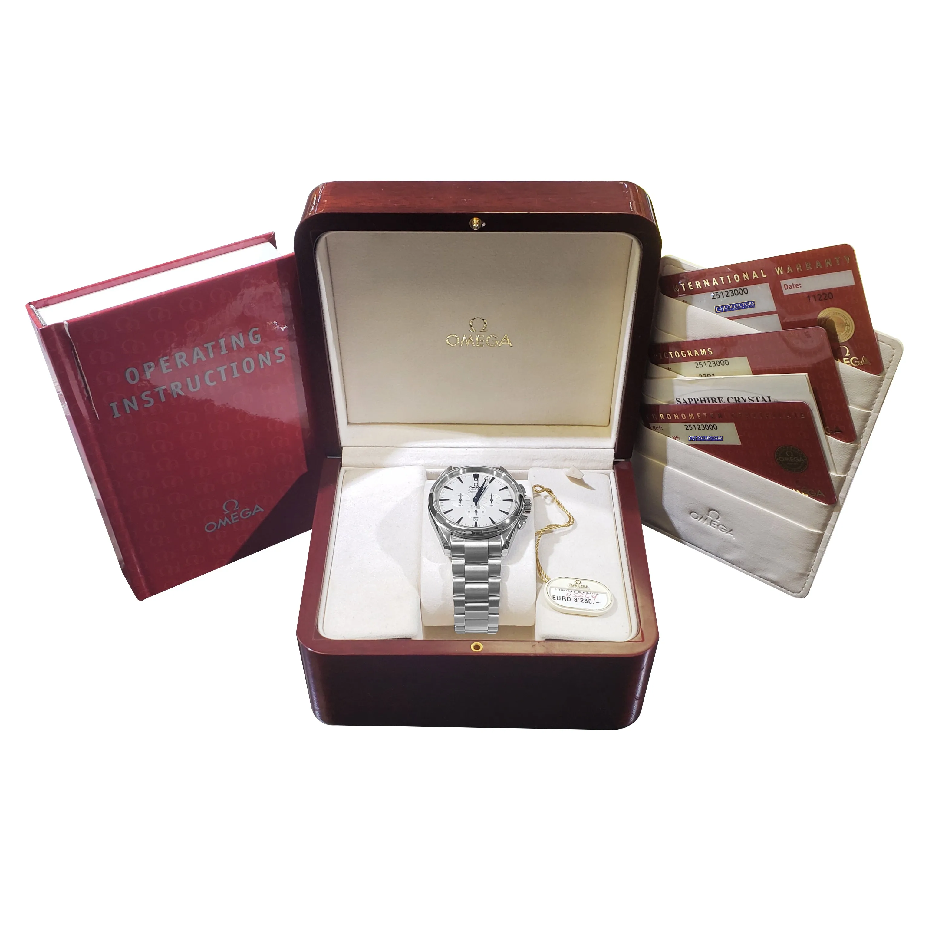 Omega Seamaster Aqua Terra XL Chronograph Steel Blue Watch 2512.30.00 2512.30