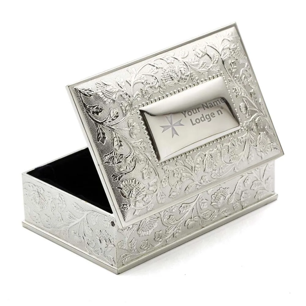 Order Of Malta Jewelry Box - Black Velvet Lining