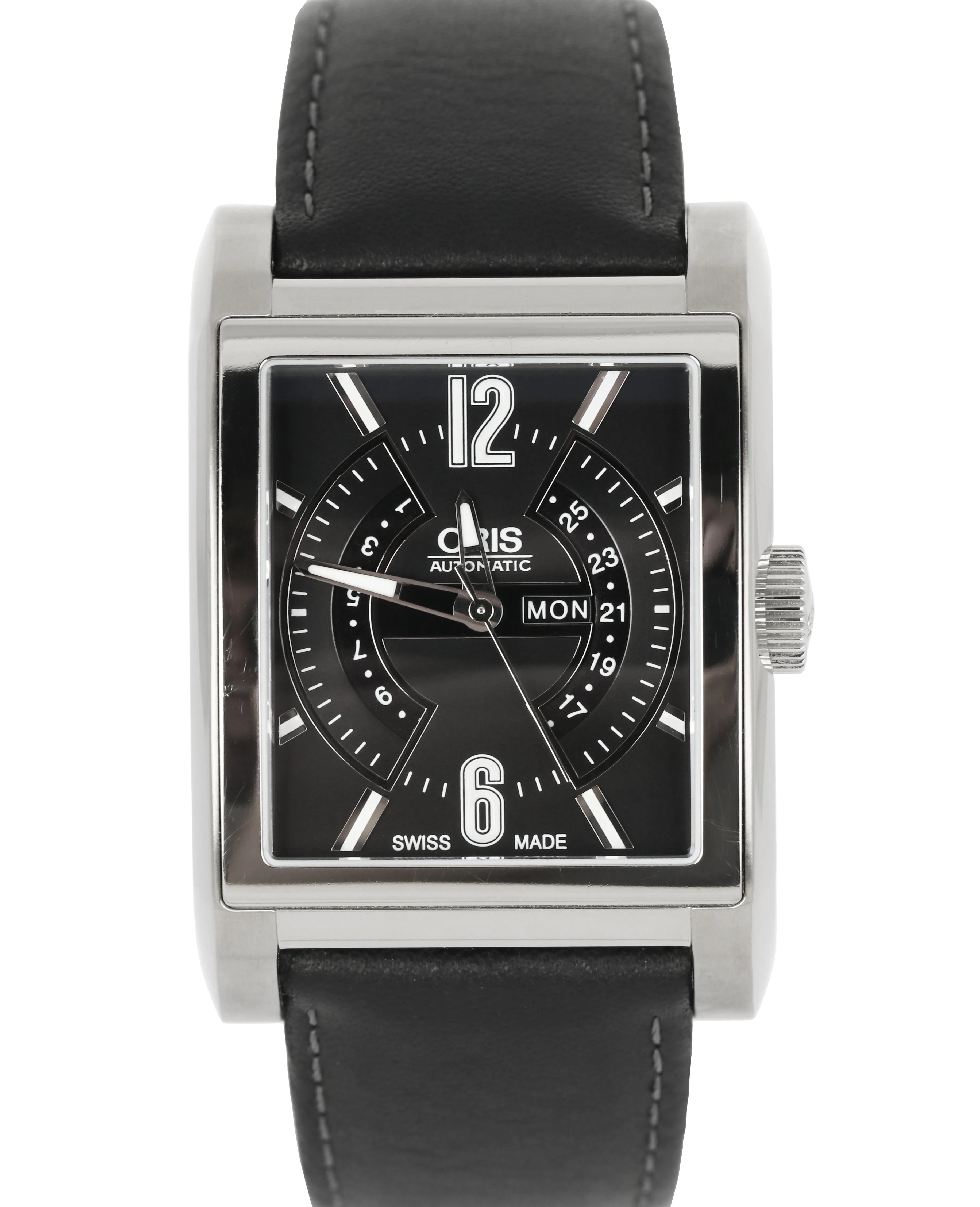 Oris Rectangular Titan Black Titanium 33.80mm X 39.00mm Automatic Watch 7622