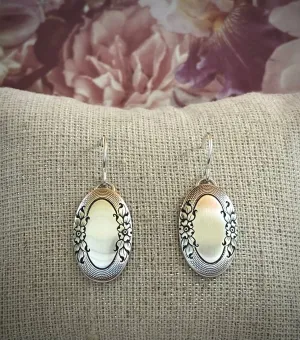 Oval Floral Earrings