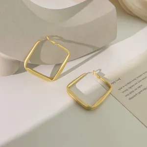Oversized Square Metal Earrings