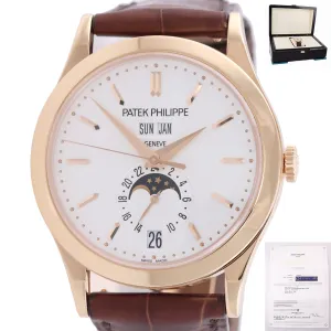PAPERS Patek Philippe 5396R Annual Calendar Moonphase Rose Gold Calatrava Watch