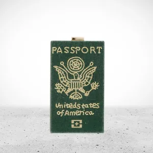 Passport Rhinestone Clutch