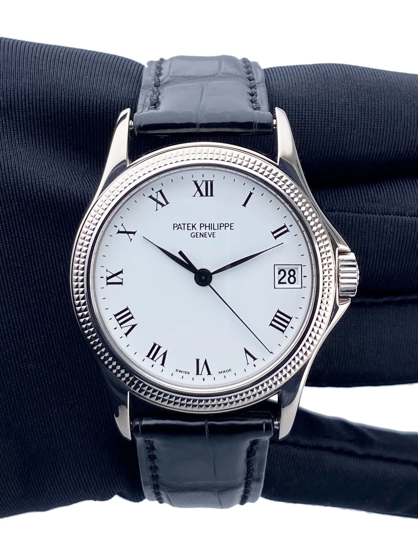 Patek Philippe Calatrava 5117G 18K White Gold Mens Watch With Papers