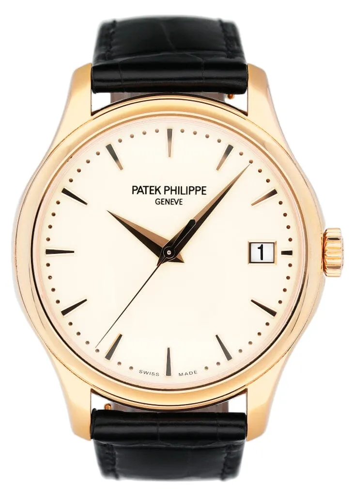 Patek Philippe Calatrava 5227J Ivory Dial 18K Yellow Gold Mens Watch Box Papers