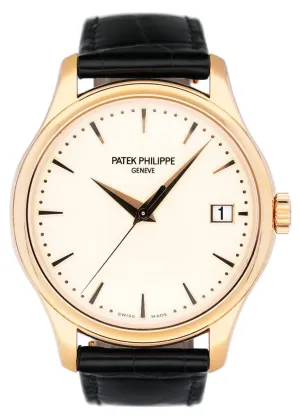 Patek Philippe Calatrava 5227J Ivory Dial 18K Yellow Gold Mens Watch Box Papers