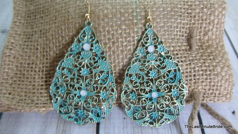 Patina Metal Earrings