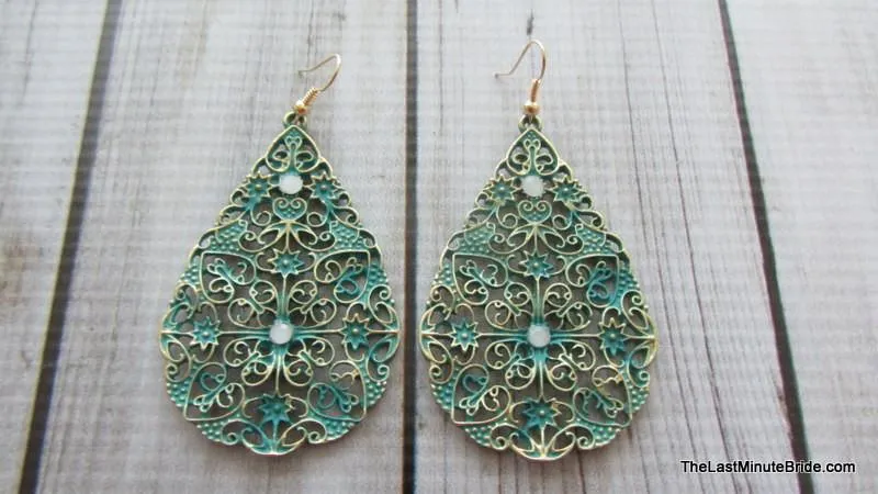 Patina Metal Earrings