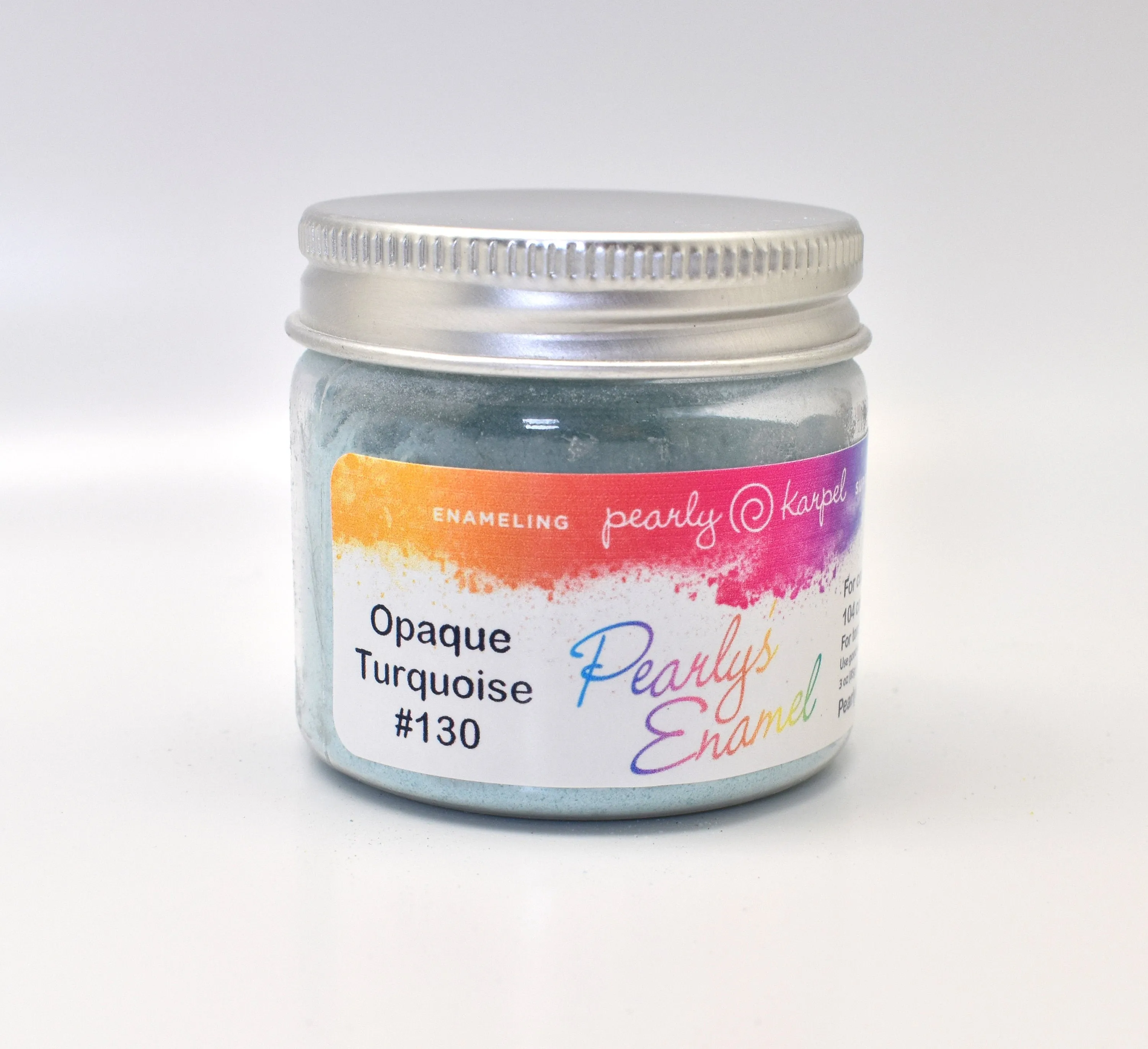 Pearly's Enamel Powder No. 130 Opaque Turquoise 3oz. (85gr.) Great for torch/kiln/Cloisonné and Wet Packing Enameling