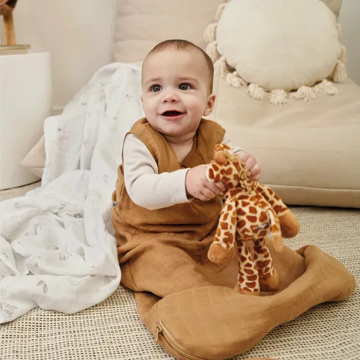 Perlimpinpin Cotton Muslin Sleep Bag 0.7 TOG (Honey)