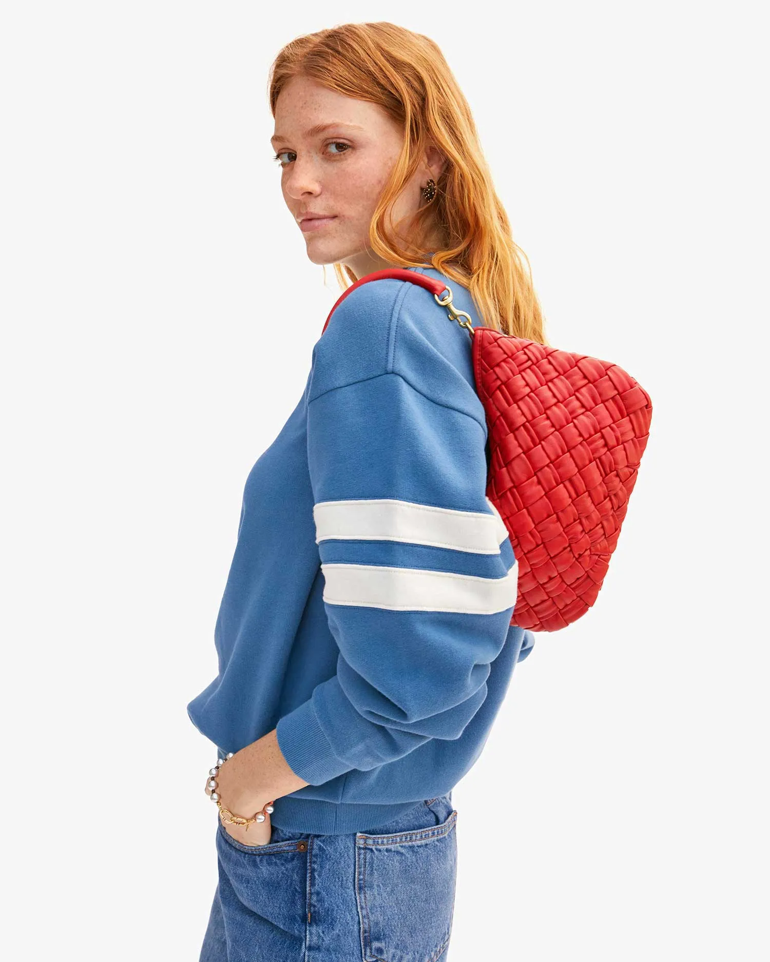 Petit Moyen Bag in Rosa Puffy Woven