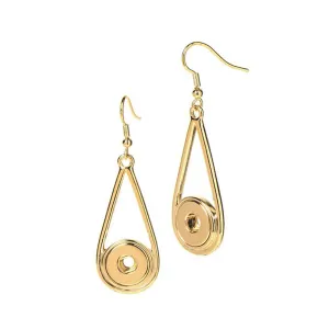 Petite Ginger Snaps Earrings Raindrop Gold