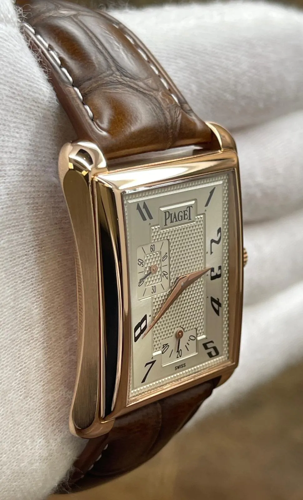 Piaget Emperador 18K Rose Gold G0A25037 Silver Dial Automatic Men's Watch