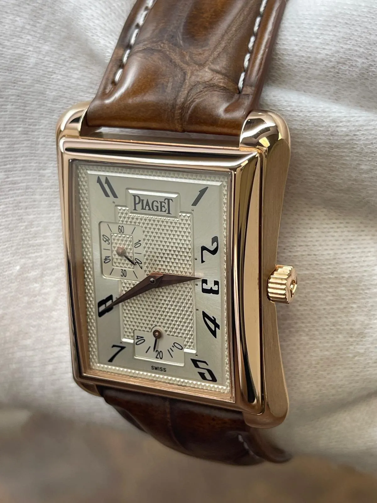 Piaget Emperador 18K Rose Gold G0A25037 Silver Dial Automatic Men's Watch