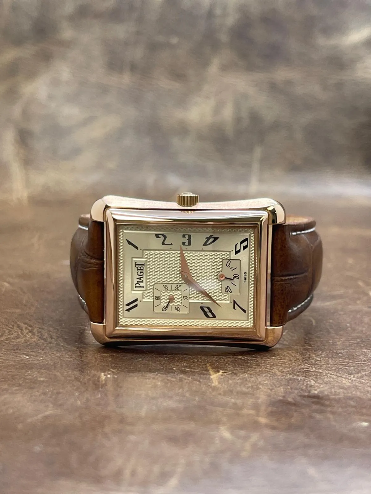 Piaget Emperador 18K Rose Gold G0A25037 Silver Dial Automatic Men's Watch