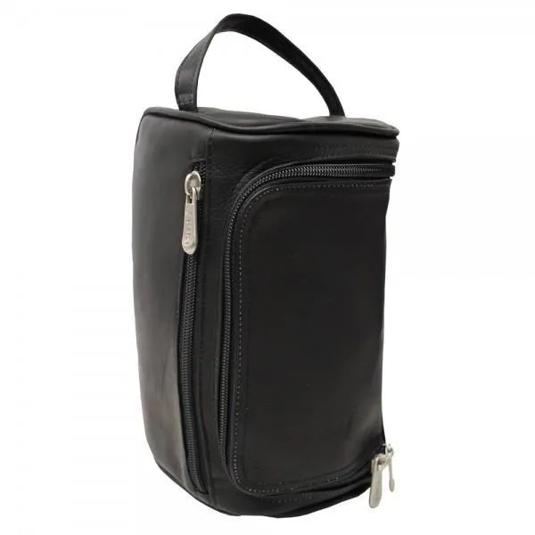 Piel Leather U-Zip Toiletry Kit
