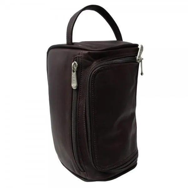Piel Leather U-Zip Toiletry Kit