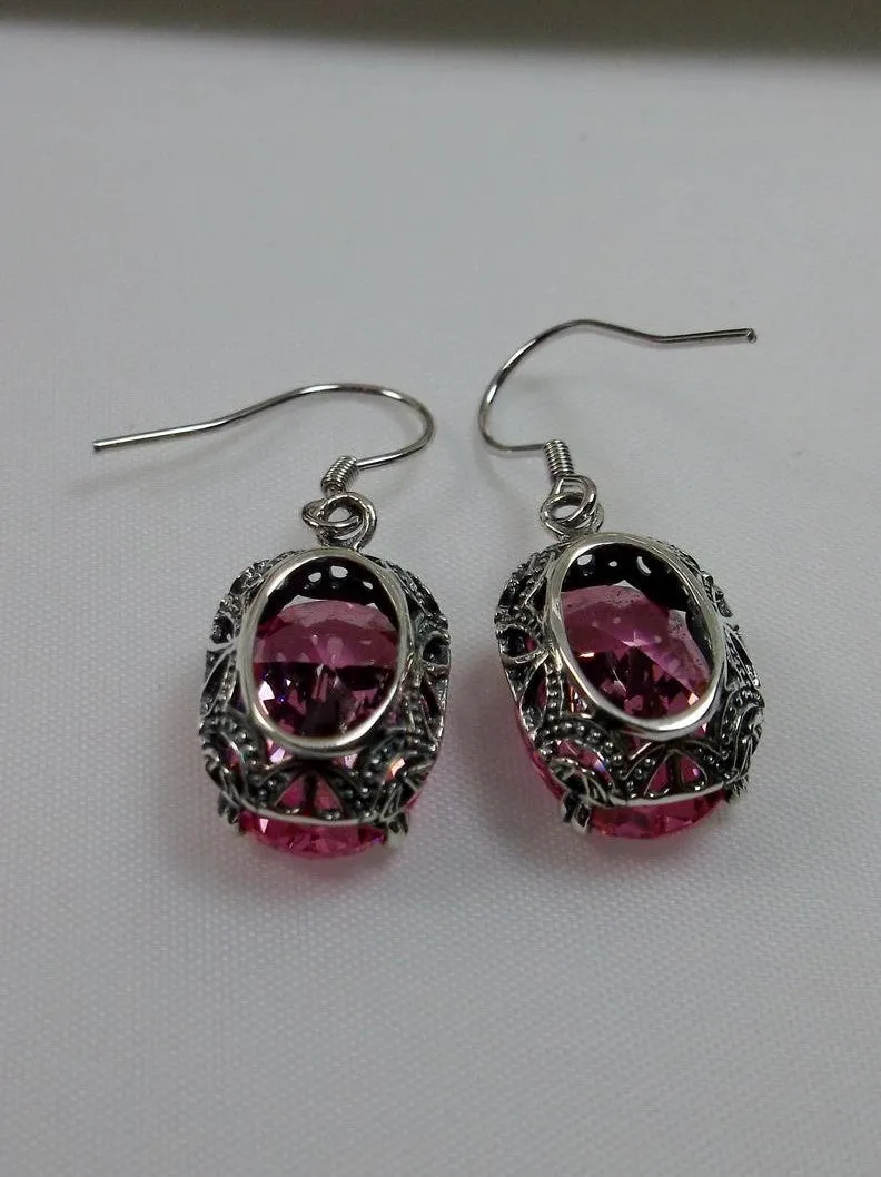 Pink Earrings, Vintage Edwardian Jewelry #E70