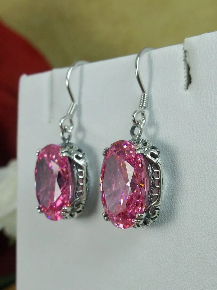Pink Earrings, Vintage Edwardian Jewelry #E70