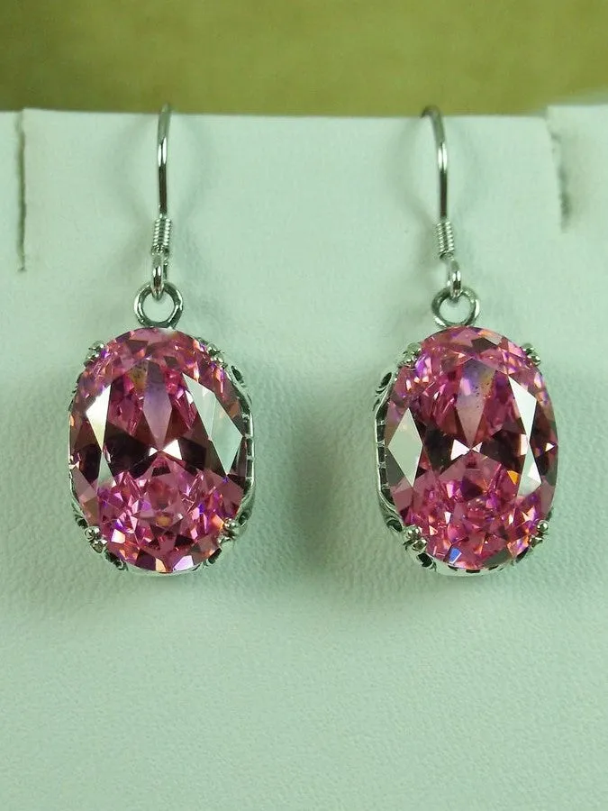 Pink Earrings, Vintage Edwardian Jewelry #E70