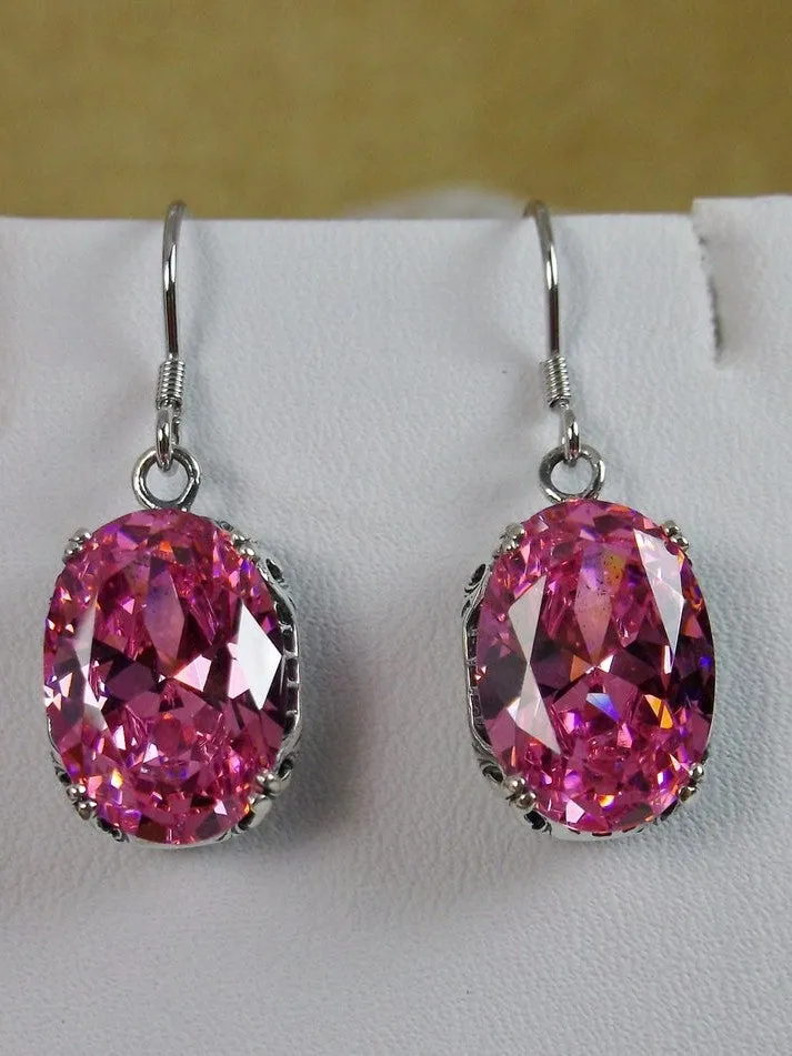 Pink Earrings, Vintage Edwardian Jewelry #E70