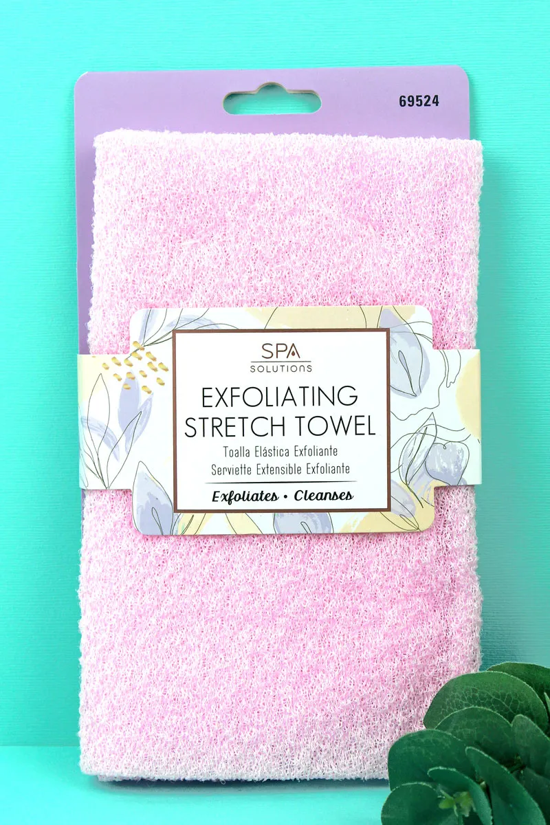 Pink Exfoliating Stretch Towel
