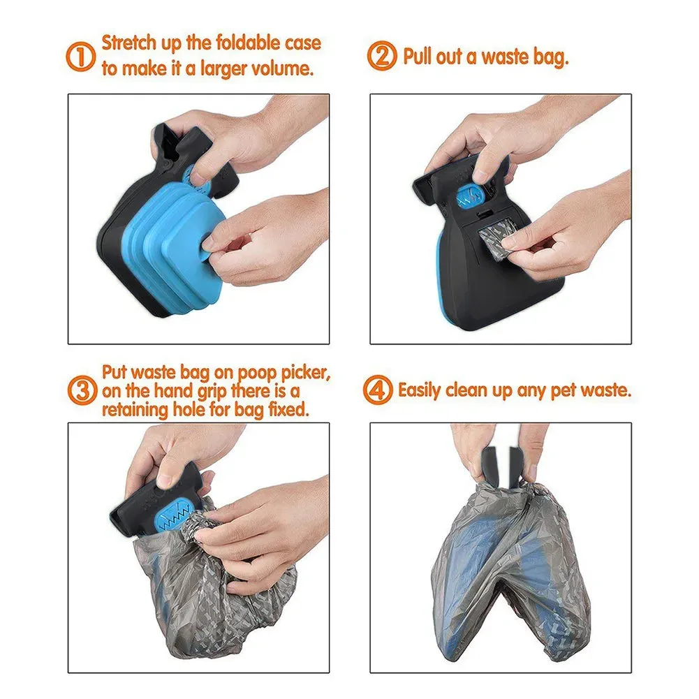 Portable Dog & Cat Pooper Scooper with Eco-Friendly Bags – Easy Clean-Up for Pet Travel