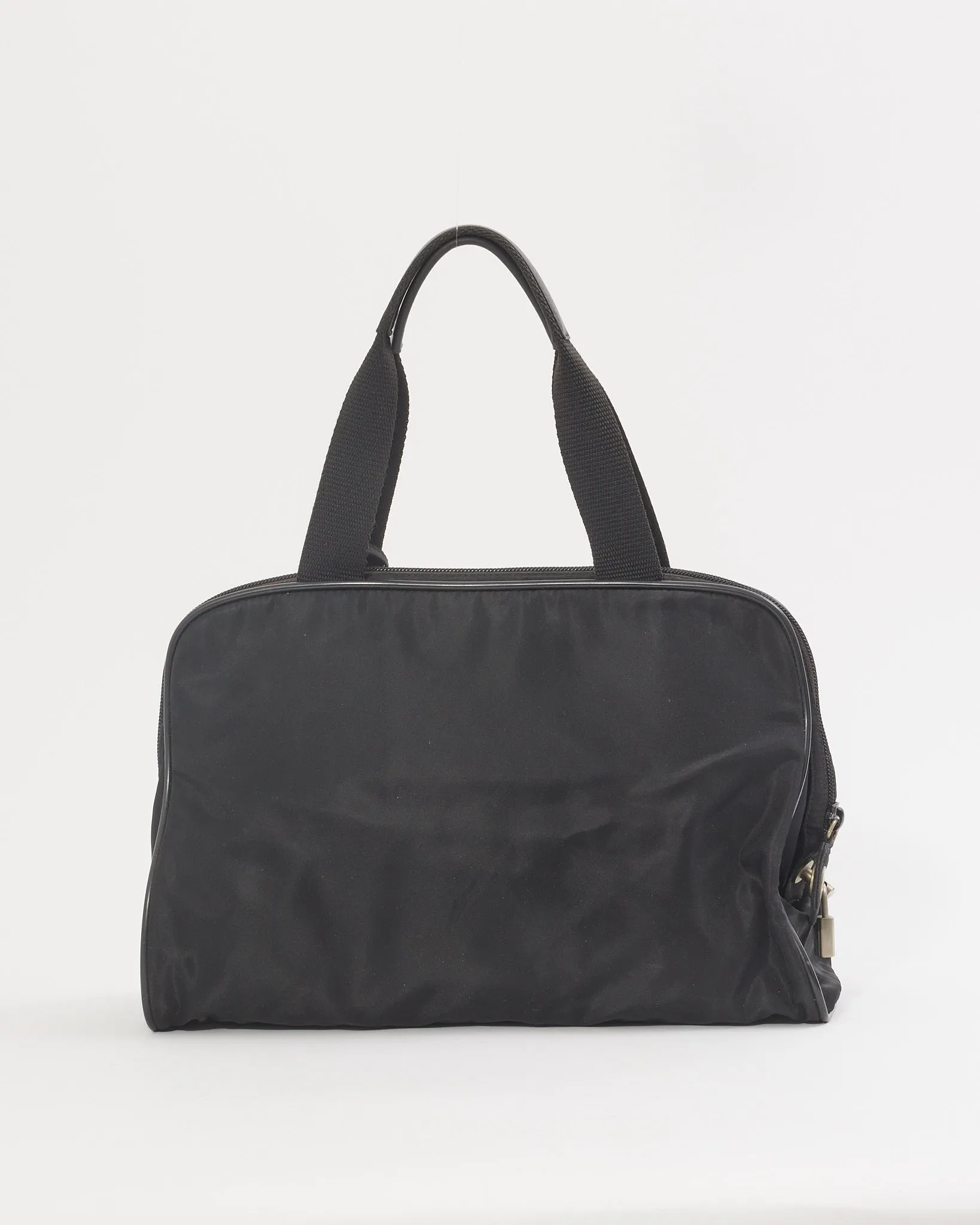 Prada Black Nylon Tessuto Top Handle Bag