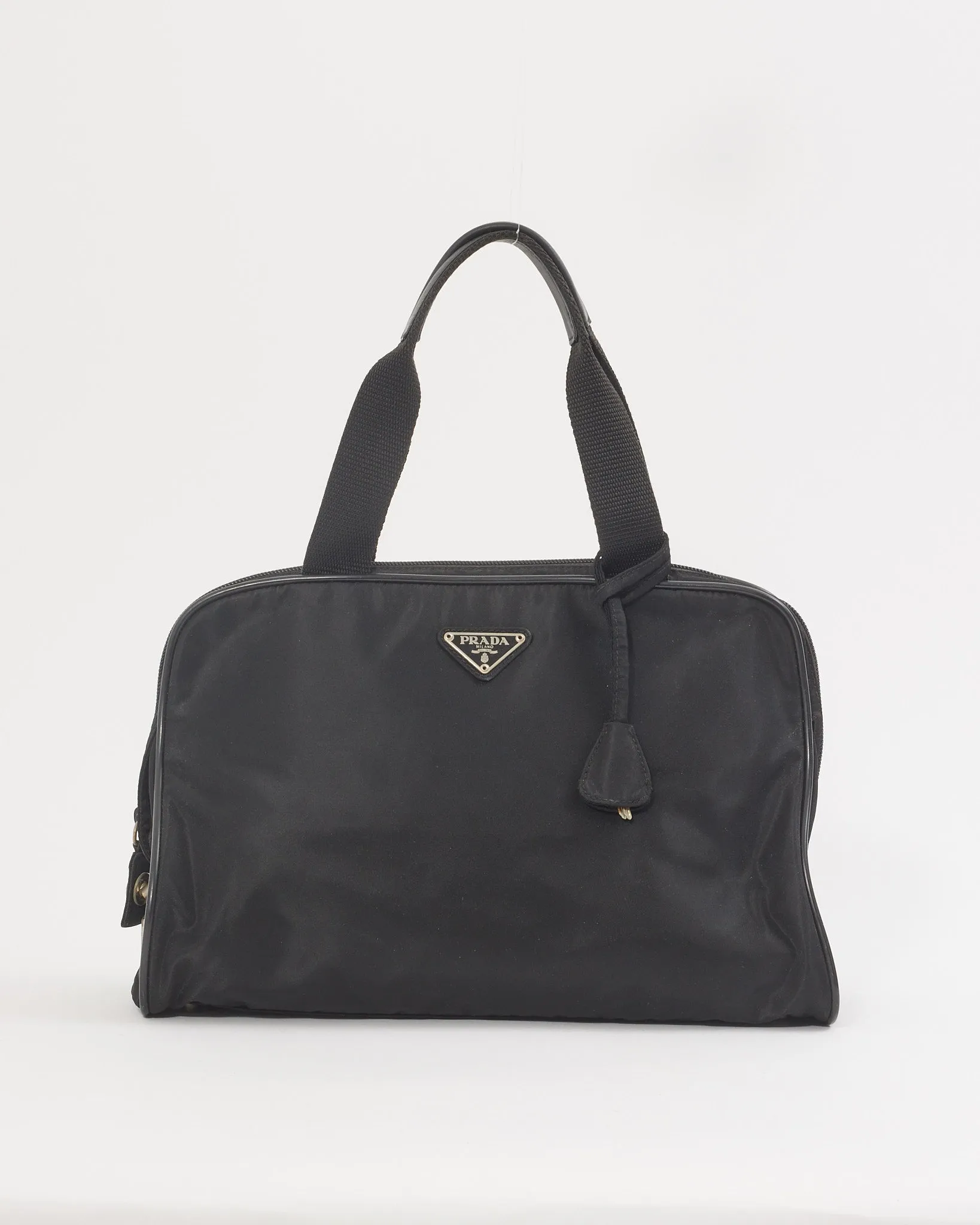 Prada Black Nylon Tessuto Top Handle Bag