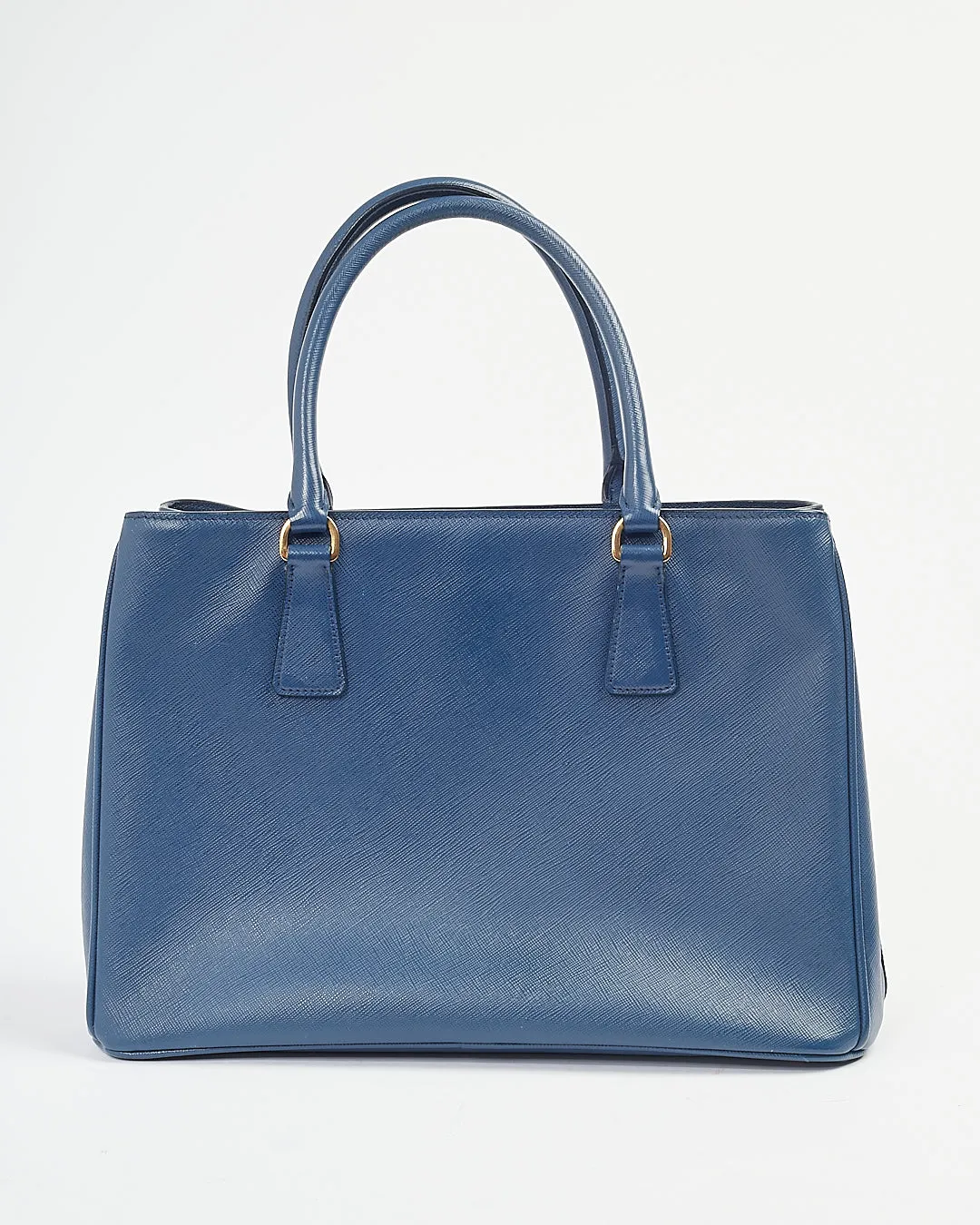 Prada Bluette Saffiano Leather Medium Saffiano Lux Galleria Zip Tote