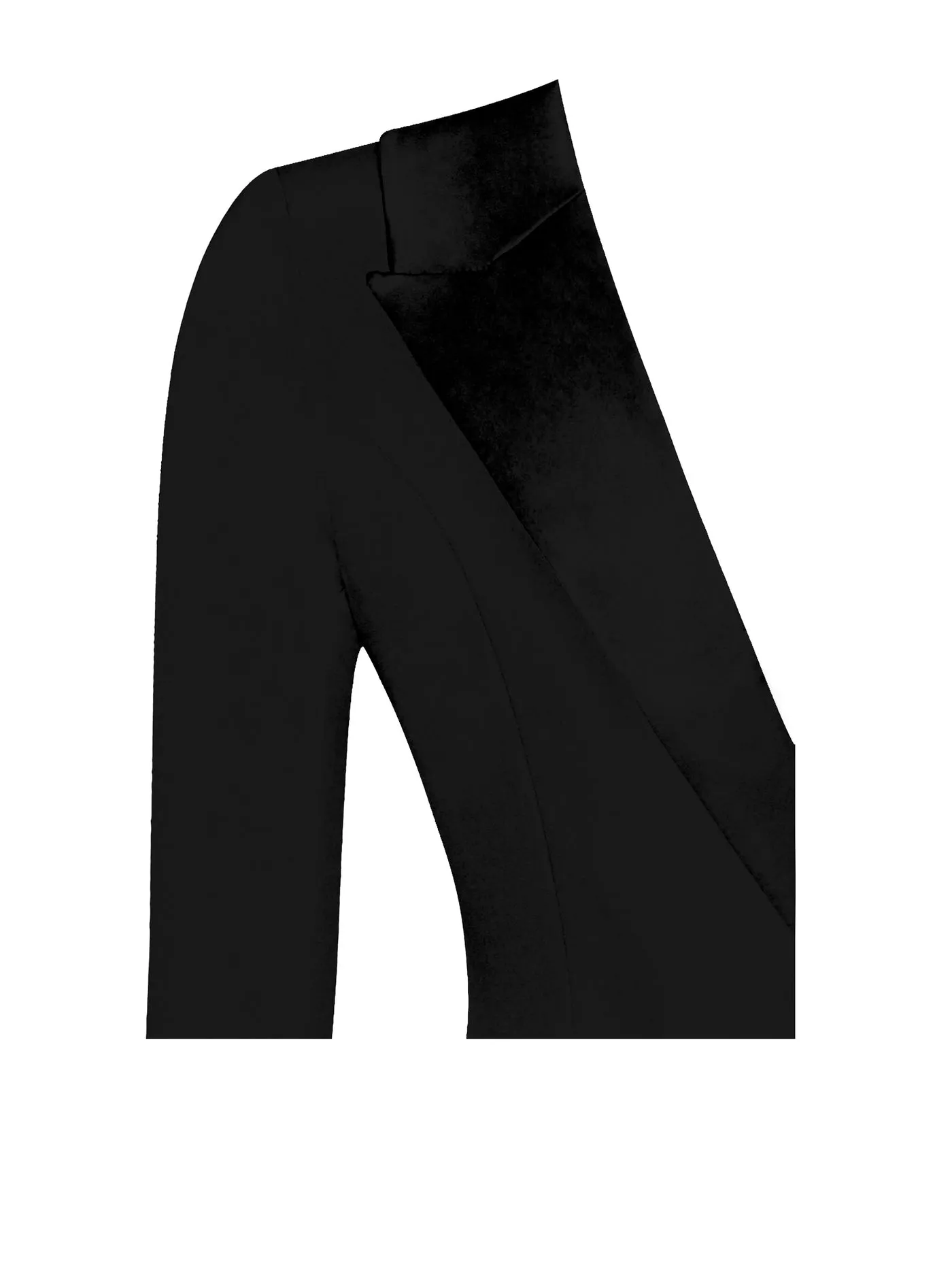 PRE-ORDER Caressa Sleeved Black Crepe Tuxedo Blazer Dress x Black