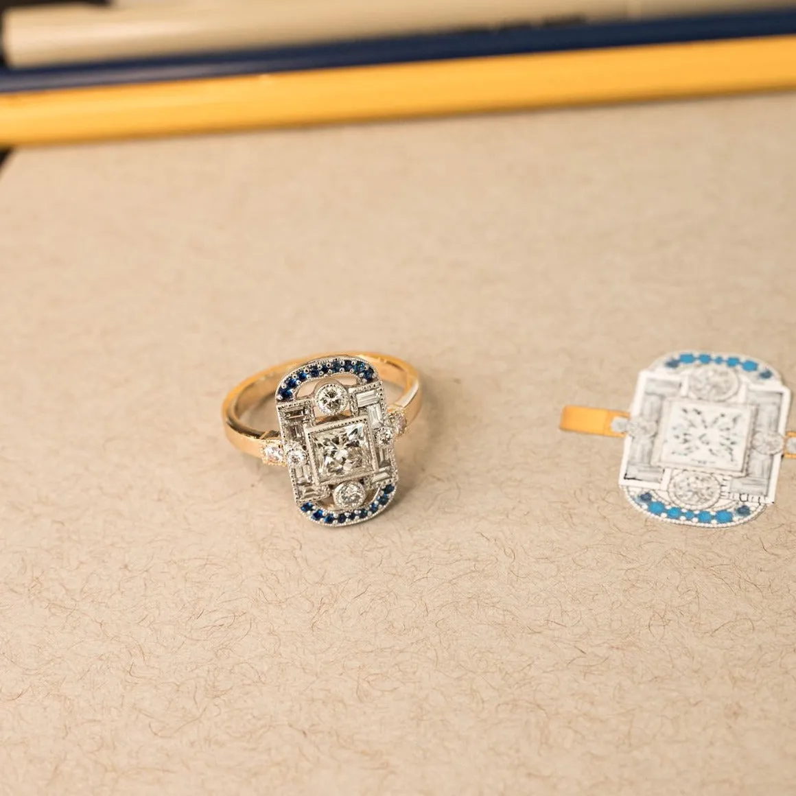 Princess cut Diamond Cocktail Ring